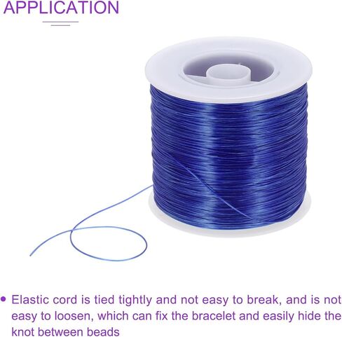 DMiotech Elastic String for Bracelets, 1.5mm Stretchy Strings Stretch Bead Cord Black String Thread for Jewelry Bracelet Making Necklaces Beading DIY Craft, 55m/60 Yards in Saudi Arabia