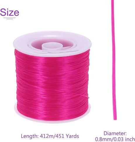 DMiotech Elastic String for Bracelets, 1.5mm Stretchy Strings Stretch Bead Cord Black String Thread for Jewelry Bracelet Making Necklaces Beading DIY Craft, 55m/60 Yards in Saudi Arabia