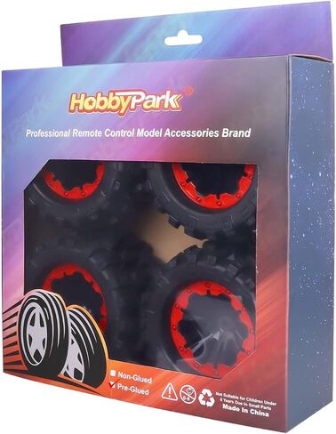 مجموعة عجلات وإطارات شاحنة Hex RC مسبقة اللصق 12 مم كاملة لأنظمة 1/10 Traxxas Hoss 4x4 Stampede 2wd VXL Redcat Volcano EPX Pro 2s 3s 4s Lipo بدون فرش in Saudi Arabia