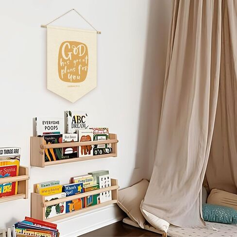 Christian Bible Banner, Sunday School Decorations for Classroom, Christian Nursery Decor, Inspirational Religious Wall Hanging Pennant Flag Banner Decor for Kids Room Preschool Classroom in Kuwait