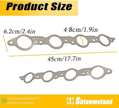 LS Multi Layer MLS Exhaust Manifold Gasket Kit 12617944 Compatible with Silverado Sierra Suburban 1500 2500 HD for Yukon CTS Escalade MLS LS LQ LM7 4.8L 5.3L 5.7L 6.0L 6.2L (Manifold Gaskets) in Saudi Arabia