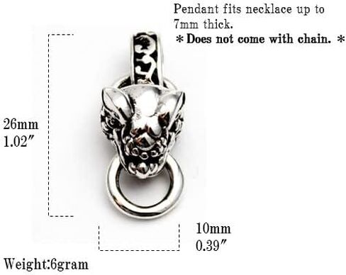 COSUMOSU unique guardian dogs Komainu 925 sterling silver small Pendant in Saudi Arabia