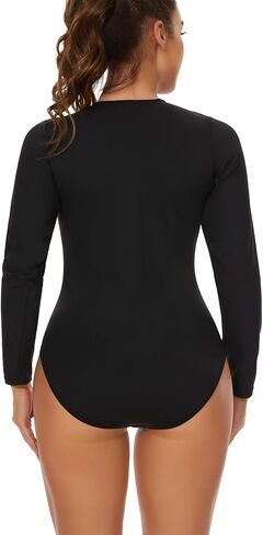 SEXYWG Long Sleeve Bodysuits for Women Crew Neck Basic Thong Bodysuit Tummy Control Shirts Tops in Saudi Arabia