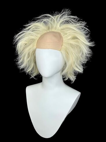 Green Wig with Bald Cap Clown Short Curly Afro Wig Green Ombre Wavy Wig Party Cosplay Costume Wigs Halloween Men Women (Green Wig) in Saudi Arabia