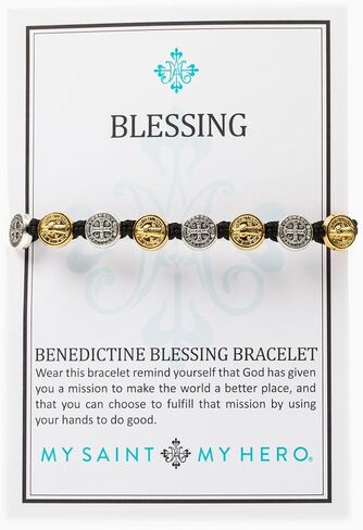سوار نعمة My Saint My Hero Benedictine - ميداليات مختلطة على حبل أردوازي in Kuwait