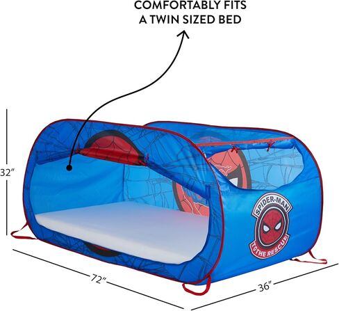 Marvel Spiderman 2 in 1 Kids Pop Up Play Tent and Twin Bed Tent for Pretend and Imaginative Play in Saudi Arabia