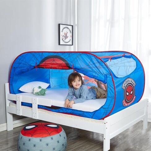 Marvel Spiderman 2 in 1 Kids Pop Up Play Tent and Twin Bed Tent for Pretend and Imaginative Play in Saudi Arabia