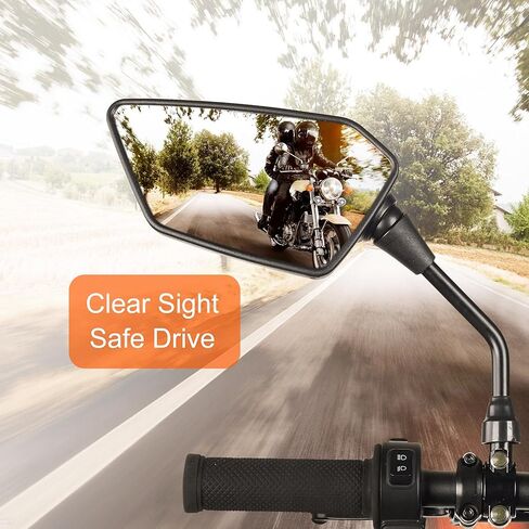 مرايا ATV مرايا جانبية للرؤية الخلفية للدراجة النارية مع مسامير ملولبة M8 M10، مرايا الرؤية الخلفية للدراجة النارية متوافقة مع الدراجة والسكوتر وATV وUTV والدراجة الترابية والمزيد in Kuwait
