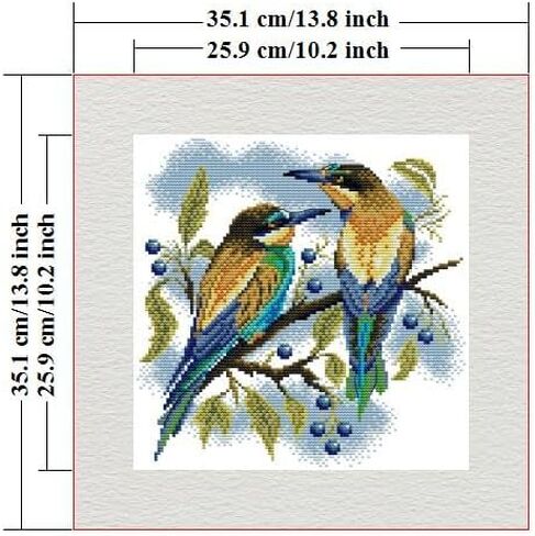 CROSSDECOR Cross Stitch Kit for Beginners Animal Patterns DIY Stamped Embroidery Set Counted Needlepoint Starter Kits Craft Supplies Handmade 11CT 3 Strands,No Frame in Kuwait
