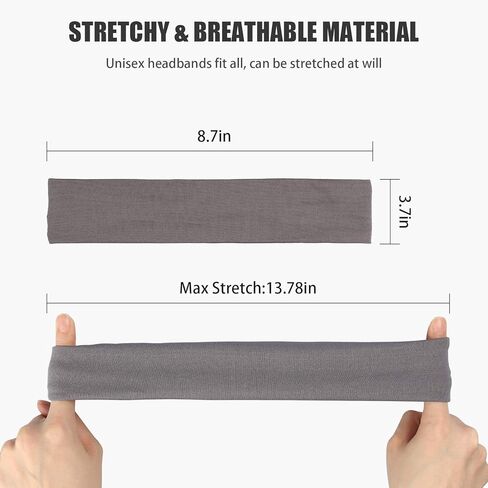 EEEKit 16 قطعة عصابات رأس للتمرين للنساء والرجال، عصابات رأس للرجال، عصابات رأس غير قابلة للانزلاق فتل وسريعة الجفاف مع 4 أساور معصم للياقة البدنية والجري واليوجا والتمارين الخارجية in Kuwait