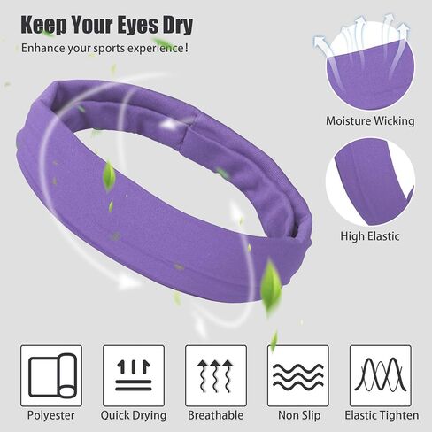 EEEKit 16 قطعة عصابات رأس للتمرين للنساء والرجال، عصابات رأس للرجال، عصابات رأس غير قابلة للانزلاق فتل وسريعة الجفاف مع 4 أساور معصم للياقة البدنية والجري واليوجا والتمارين الخارجية in Kuwait