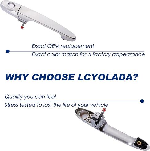 Chrome Door Handle for Chevy Cobalt Impala Buick Lucerne Lacrosse 2005 2006 07 2008 09 2010 2011 2012,Front Left Driver Side Replaces 80532 in Saudi Arabia