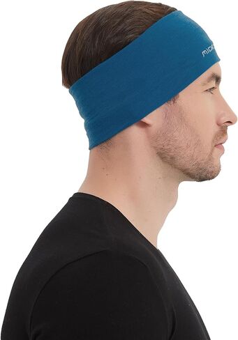 MIORICK 2 حزمة من عصابة الرأس من صوف ميرينو، عصابة رأس للتمرين للنساء والرجال، أربطة شعر غير قابلة للانزلاق وممتصة للرطوبة للجري in Kuwait