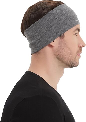 MIORICK 2 حزمة من عصابة الرأس من صوف ميرينو، عصابة رأس للتمرين للنساء والرجال، أربطة شعر غير قابلة للانزلاق وممتصة للرطوبة للجري in Kuwait
