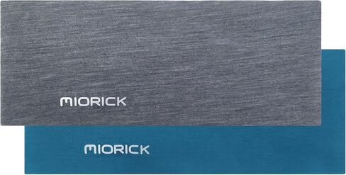MIORICK 2 حزمة من عصابة الرأس من صوف ميرينو، عصابة رأس للتمرين للنساء والرجال، أربطة شعر غير قابلة للانزلاق وممتصة للرطوبة للجري in Kuwait