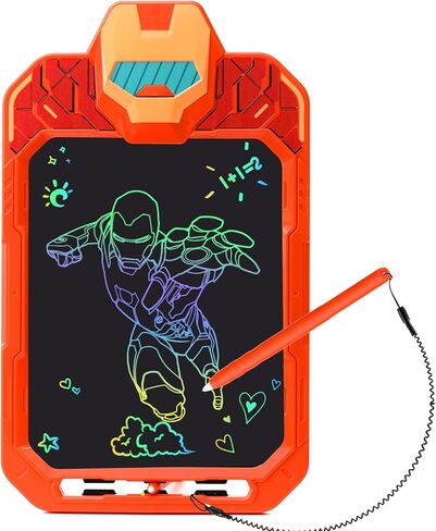 10 Inch LCD Writing Tablet for Kids, Alien Warrior Design Drawing Tablet, Doodle Board Pad for Learning, Toy Gift for Boys 3-6 Years Old (Red) in Saudi Arabia