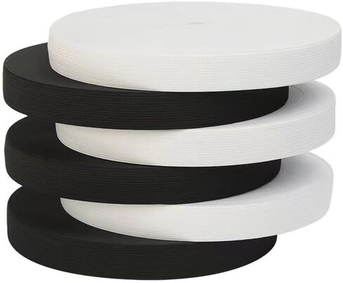 Magnoloran 4 Pack 40 Yard 3/4 Inch Wide Sewing Elastic Band High Elasticity Elastic Spool Heavy Stretch Elastic Straps Craft Knit Band for Sewing Pants Waistband, Wigs, Craft DIY Projects-Black&White in Kuwait