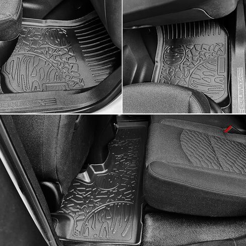 Floor Mats & Cargo Liner for Chevy Equinox/GMC Terrain 2024 2023 2022-2018, Custom Fit TPE All Weather Chevrolet Equinox Floor Liners and Rear Cargo Mat Waterproof Car Mats Set Accessories, Black in Saudi Arabia