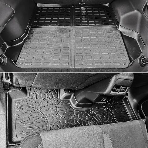Floor Mats & Cargo Liner for Chevy Equinox/GMC Terrain 2024 2023 2022-2018, Custom Fit TPE All Weather Chevrolet Equinox Floor Liners and Rear Cargo Mat Waterproof Car Mats Set Accessories, Black in Saudi Arabia