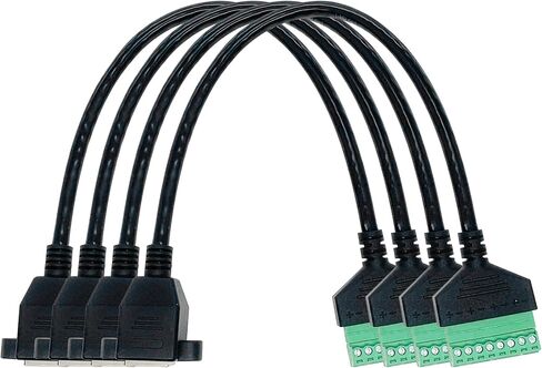 4 حزم Teasic 1ft RJ45 ذكر إلى 8 دبوس موصل طرفي لولبي، محطة برغي RJ45 لـ Cat 5/5e/6 موسع إيثرنت CCTV محول شبكة DVR الرقمي (ذكر) in Kuwait