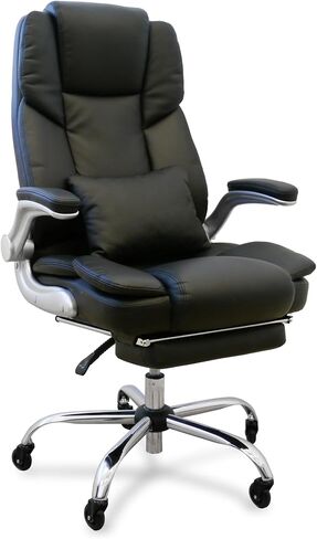 كرسي مكتب تنفيذي من Duramont مع مسند للقدمين وآلام أسفل الظهر ودعم قطني للرقبة وارتفاع قابل للتعديل كرسي ألعاب مريح للغاية من الجلد البيئي كرسي مكتب مريح ثقيل الوزن يصل إلى 400 رطل وعجلات من السيليكون in Kuwait