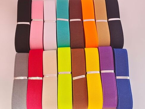3/4 Inch Elastic Bands 6 Yards Double-Side Twill Woven Elastic Flat Heavy Stretch Elastic for Sewing Pants Waistband (Black, 3/4 Inch, 222001) in Kuwait