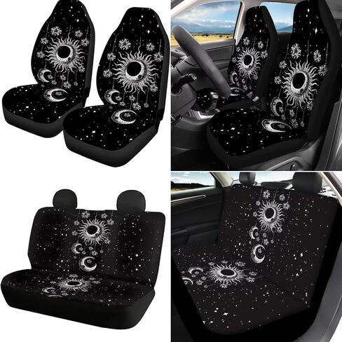 18Pcs Strawberry Car Seat Cover Set Split Covers with Steering Wheel Cover,Headrest Cover Car Cup Holder Coasters,Seat Belt Covers Armrest Cover Protector Handbrake Cover and Key Chain in Saudi Arabia