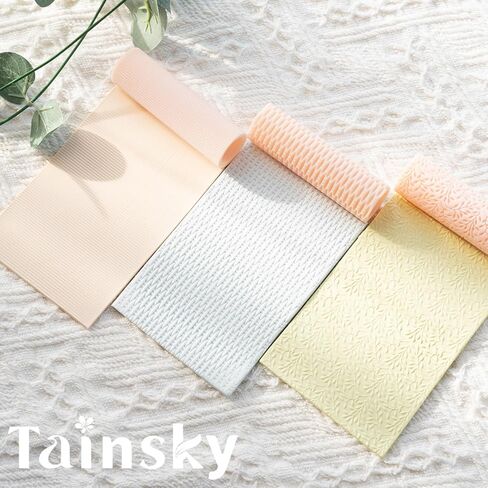 TAINSKY 5 قطع من أسطوانة نسيج طين البوليمر، طوابع الفخار للمجوهرات أقراط طين البوليمر، بكرات نسيج الفخار المنقوشة لصنع المجوهرات (الأنسجة) in Kuwait