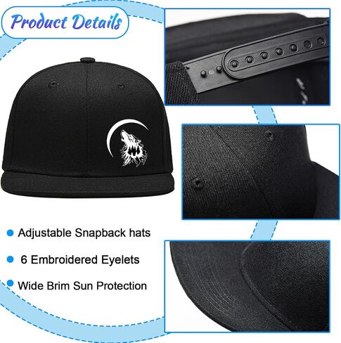 Snapback Hats for Men Flat Bill Hats for Men Fitted Hats for Men Skateboard Accessories in Kuwait