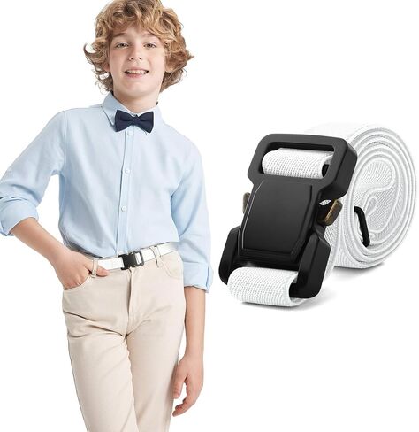 SUOSDEY Kids Elastic Adjustable Belt Easy Clasp Alloy Buckle Stretch Belt Uniform Daily School Toddlers Boys Girls in Saudi Arabia