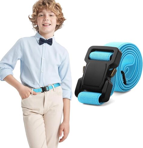 SUOSDEY Kids Elastic Adjustable Belt Easy Clasp Alloy Buckle Stretch Belt Uniform Daily School Toddlers Boys Girls in Kuwait