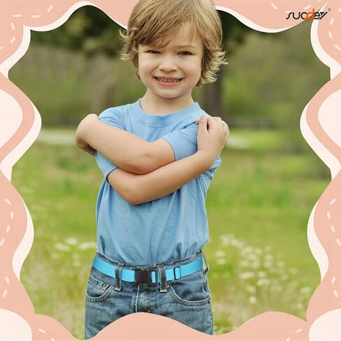 SUOSDEY Kids Elastic Adjustable Belt Easy Clasp Alloy Buckle Stretch Belt Uniform Daily School Toddlers Boys Girls in Kuwait