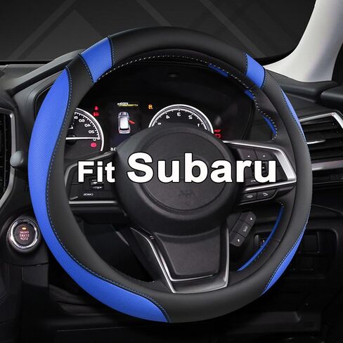 West Llama Customized Auto Car Steering Wheel Cover for Subaru Forester,Outback,Crosstrek,Impreza,Legacy,14.5-15 inch (Black-Standard Size) in Saudi Arabia