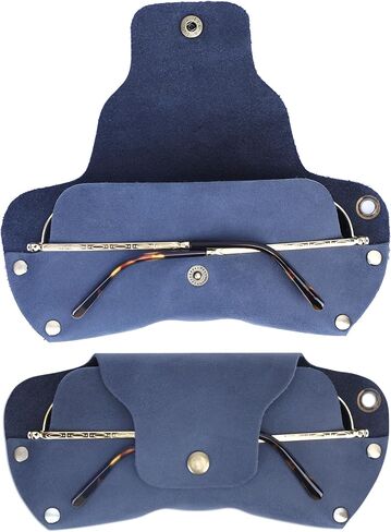 Sunglasses Cases Leather Eyeglass Pouch with Lanyard Portable Soft Eye Glass Case Sunglass Storage Box in Saudi Arabia