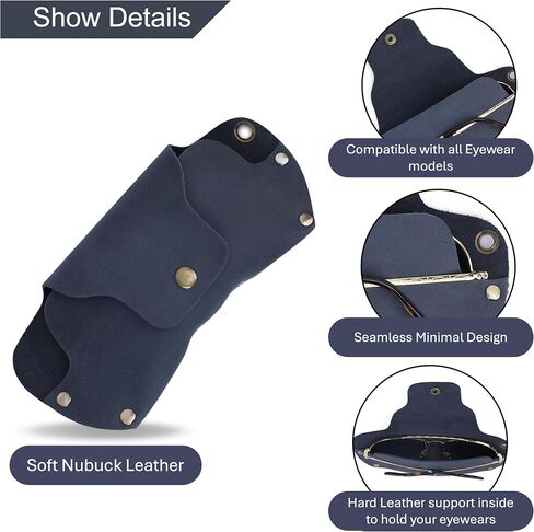 Sunglasses Cases Leather Eyeglass Pouch with Lanyard Portable Soft Eye Glass Case Sunglass Storage Box in Saudi Arabia