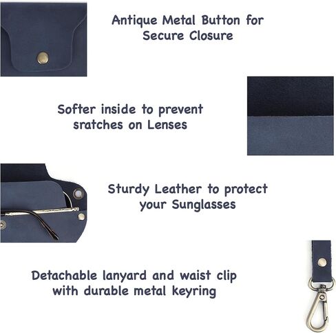Sunglasses Cases Leather Eyeglass Pouch with Lanyard Portable Soft Eye Glass Case Sunglass Storage Box in Saudi Arabia