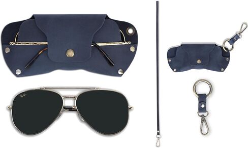 Sunglasses Cases Leather Eyeglass Pouch with Lanyard Portable Soft Eye Glass Case Sunglass Storage Box in Saudi Arabia
