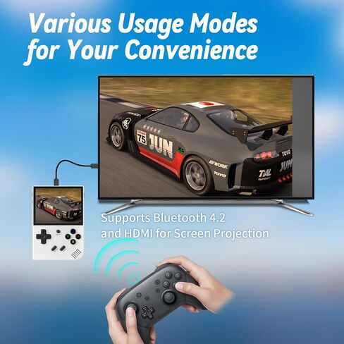 RG35XX Retro Gaming Consoles with 64G TF Card RG35XX Handheld Game Console Dual System Linux+Garlic Classic Emulator Hand Held Gaming Console with 6900 Games Support HDMI TV Output Gray in Saudi Arabia