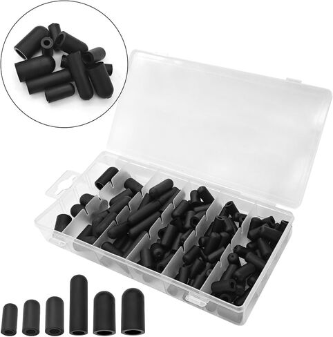 طقم قابس أغطية مكنسة السيارة 80 قطعة، 6 أحجام متنوعة من أغطية نهاية خرطوم المكنسة الكهربائية، مجموعة متنوعة للمكربن، المشعب، السيارات، 3/16 بوصة 5/16 بوصة 7/32 بوصة 1/4 بوصة 5/32 بوصة 3/ 8'' in Kuwait