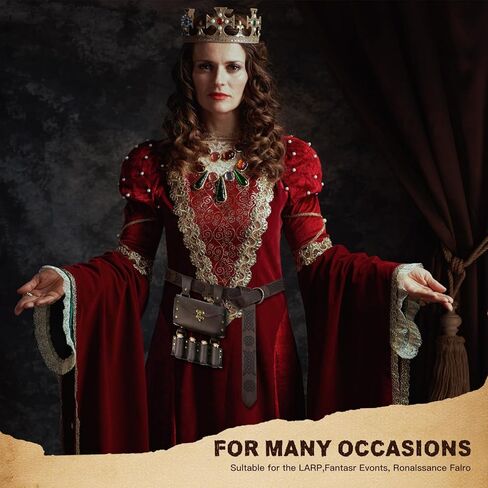 حقيبة حزام من الجلد الصناعي من القرون الوسطى مع 4 قوارير جرعة من الفلين، حقيبة جانبية للخصر الساحر الخيالي من أجل حقيبة حزام عصر النهضة وإكسسوارات عصر النهضة للنساء والرجال حزام جرعة تنكرية in Kuwait