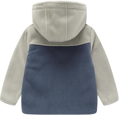 Mud Kingdom Boys Girls Fleece Jackets with Hood Outerwear Long Sleeve Deer Pattern Zipper Tops in Saudi Arabia
