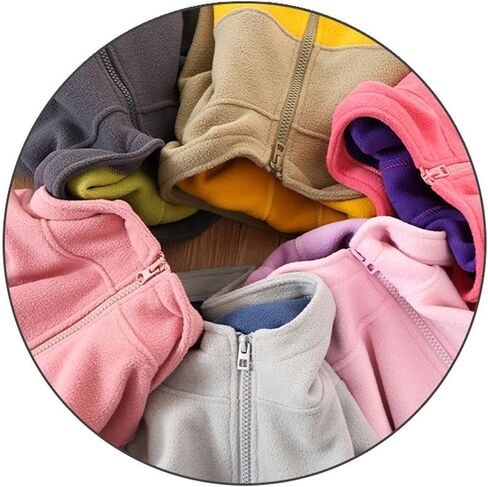 Mud Kingdom Boys Girls Fleece Jackets with Hood Outerwear Long Sleeve Deer Pattern Zipper Tops in Saudi Arabia