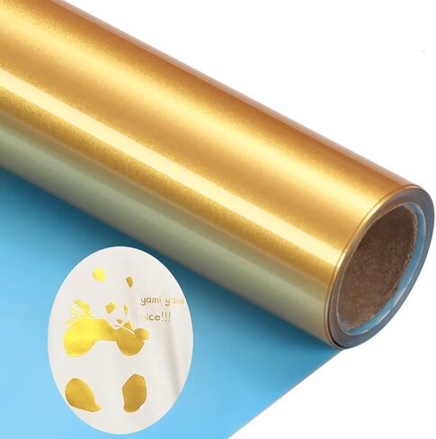 Gold Htv Vinyl Gold Iron Heat Transfer Vinyl Gold Rolls HTV Vinyl 12inch x 5feet Iron On Vinyl for T-Shirts Totes and Bags, Easy to Cut & Weed for Silhouette Cameo, Heat Press Machine in Saudi Arabia