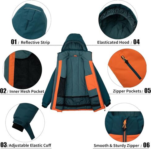 POUTINE Boys Snowsuit Detachable-Hooded Ski Suit Extra Warmth Winter Suit in Saudi Arabia