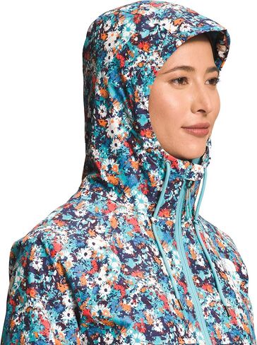 سترة بغطاء للرأس للنساء من THE NORTH FACE (مقاس قياسي وحجم كبير)، طباعة زهرة الأقحوان البرية من Reef Waters، مقاس صغير in Saudi Arabia