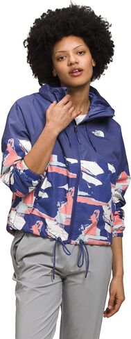 THE NORTH FACE Women's Antora Rain Hoodie (Standard and Plus Size), Cave Blue/Cave Blue Abstract Geology Print, XX-Large in Saudi Arabia