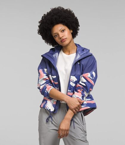 THE NORTH FACE Women's Antora Rain Hoodie (Standard and Plus Size), Cave Blue/Cave Blue Abstract Geology Print, XX-Large in Saudi Arabia