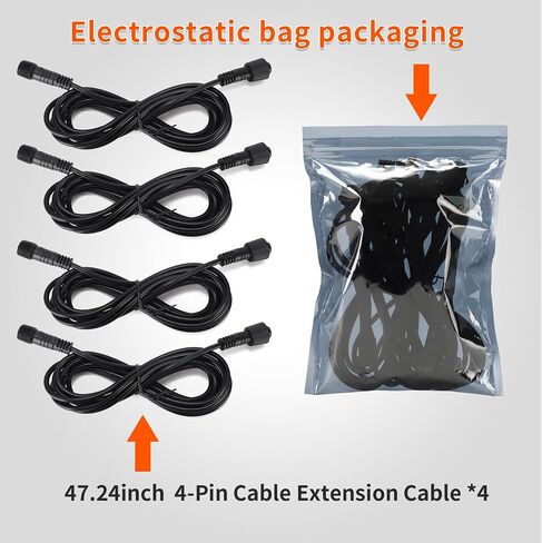 4PCS 47 inch 4-Pin RGB Rock Lights Extension Wire Cable Cord in Saudi Arabia