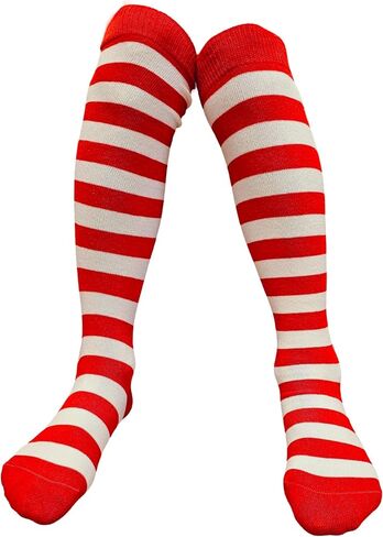 Colourful Baby World Girls' Rainbow Stripe Knee High Stripe Fancy Socks in Saudi Arabia