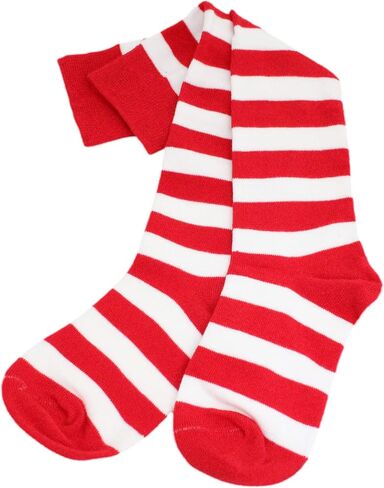 Colourful Baby World Girls' Rainbow Stripe Knee High Stripe Fancy Socks in Saudi Arabia